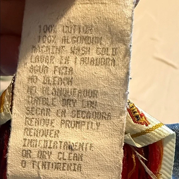 Vintage Tickets Denim Button-Front Midi Dress | Made in USA | Size 3/4 - Picture 12 of 12